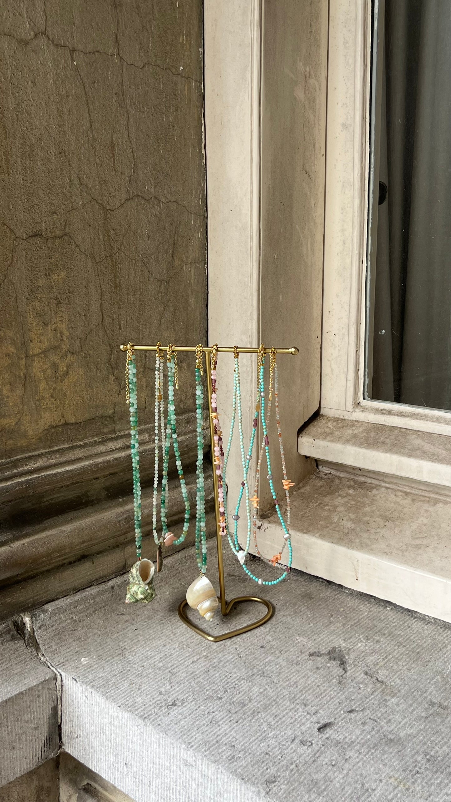 Shell necklace green