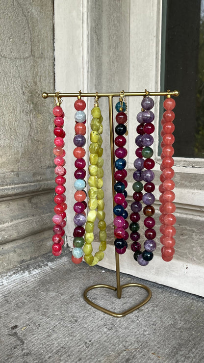 Island bloom necklace blue-pink