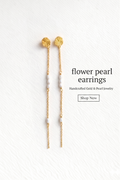 Flower pearl earring