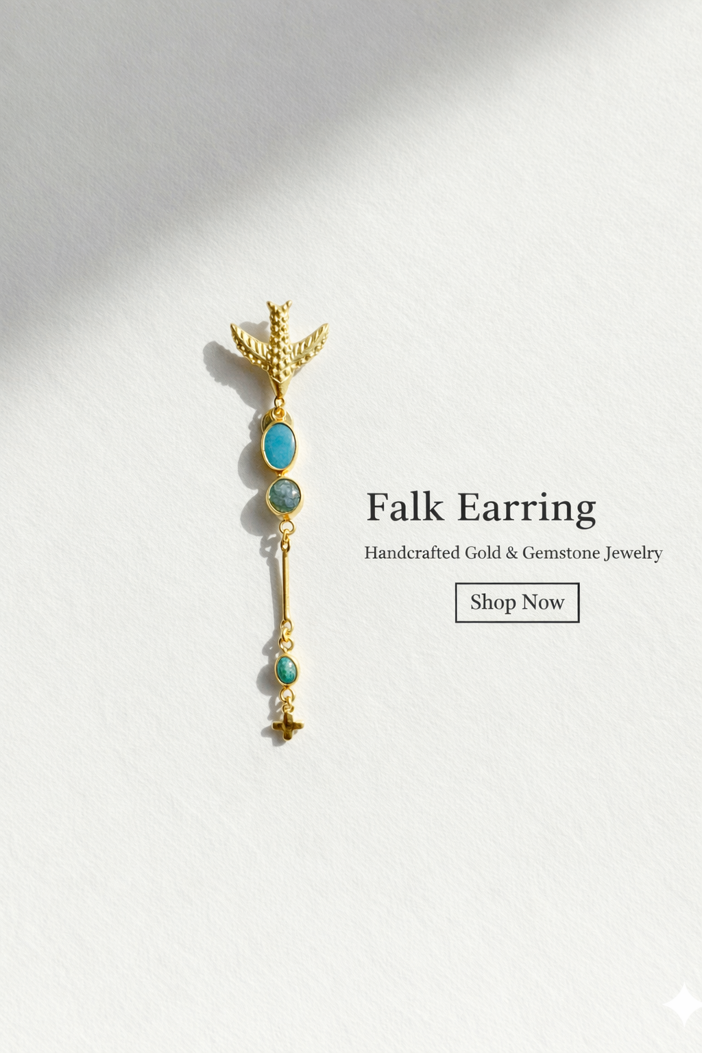 One-piece Falk Cross Earring