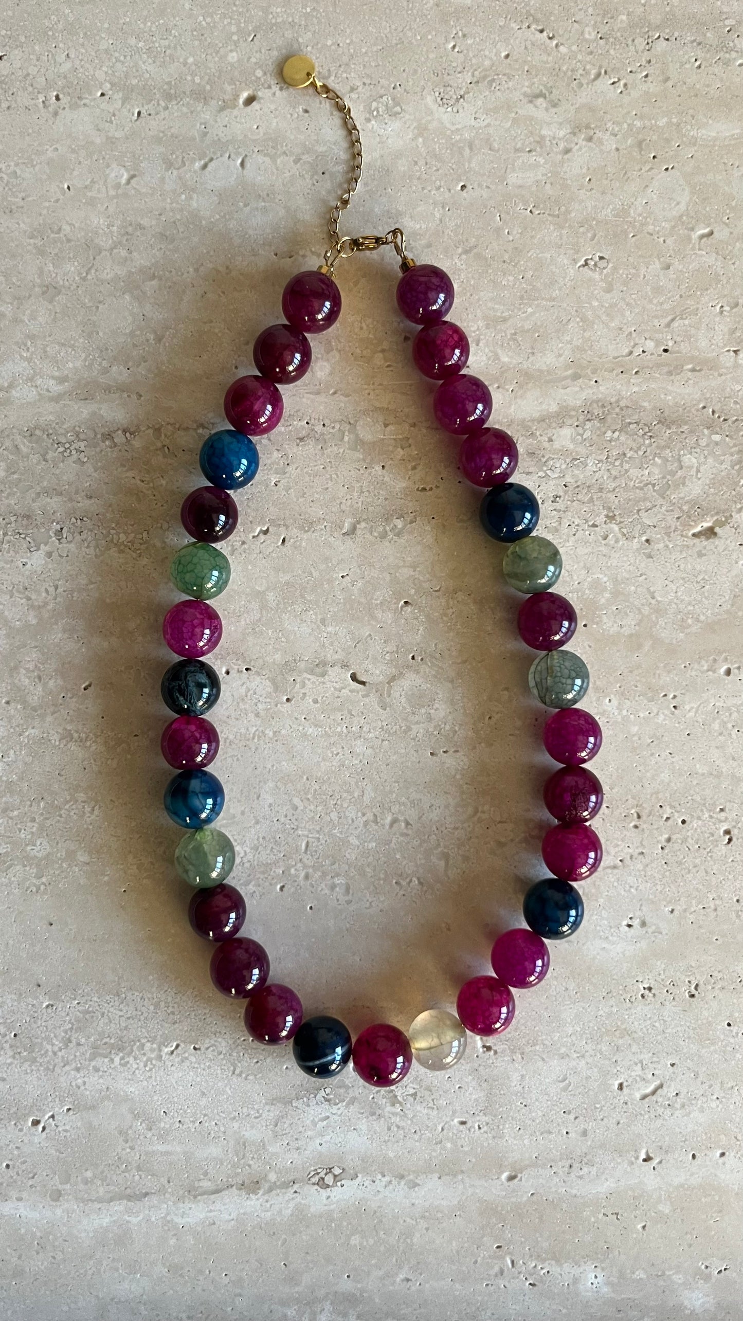 Island bloom necklace mixt color purple