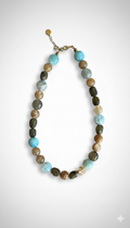 Island bloom necklace blue-sand