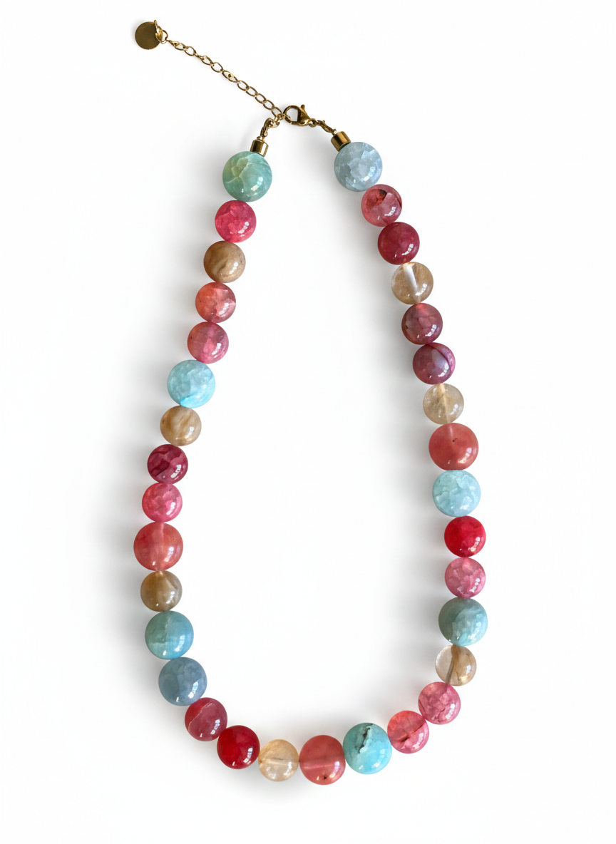Island bloom necklace pink lagoon