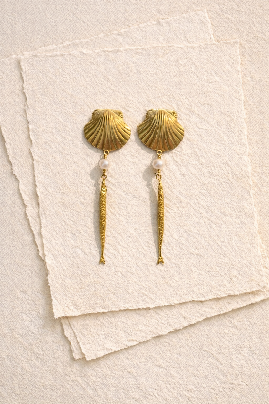 Shell fish earring