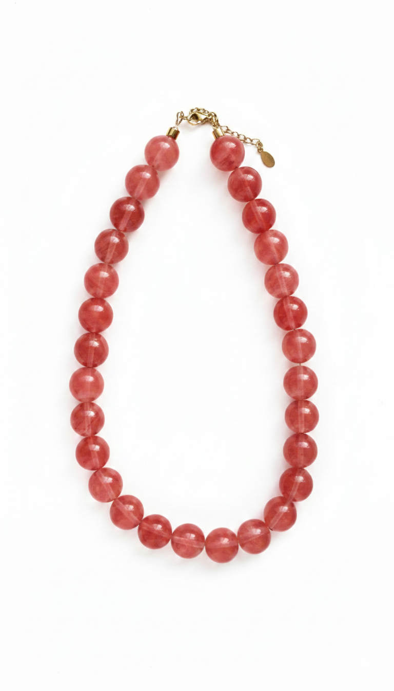 Island bloom necklace coral