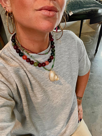 Island bloom necklace blue-pink