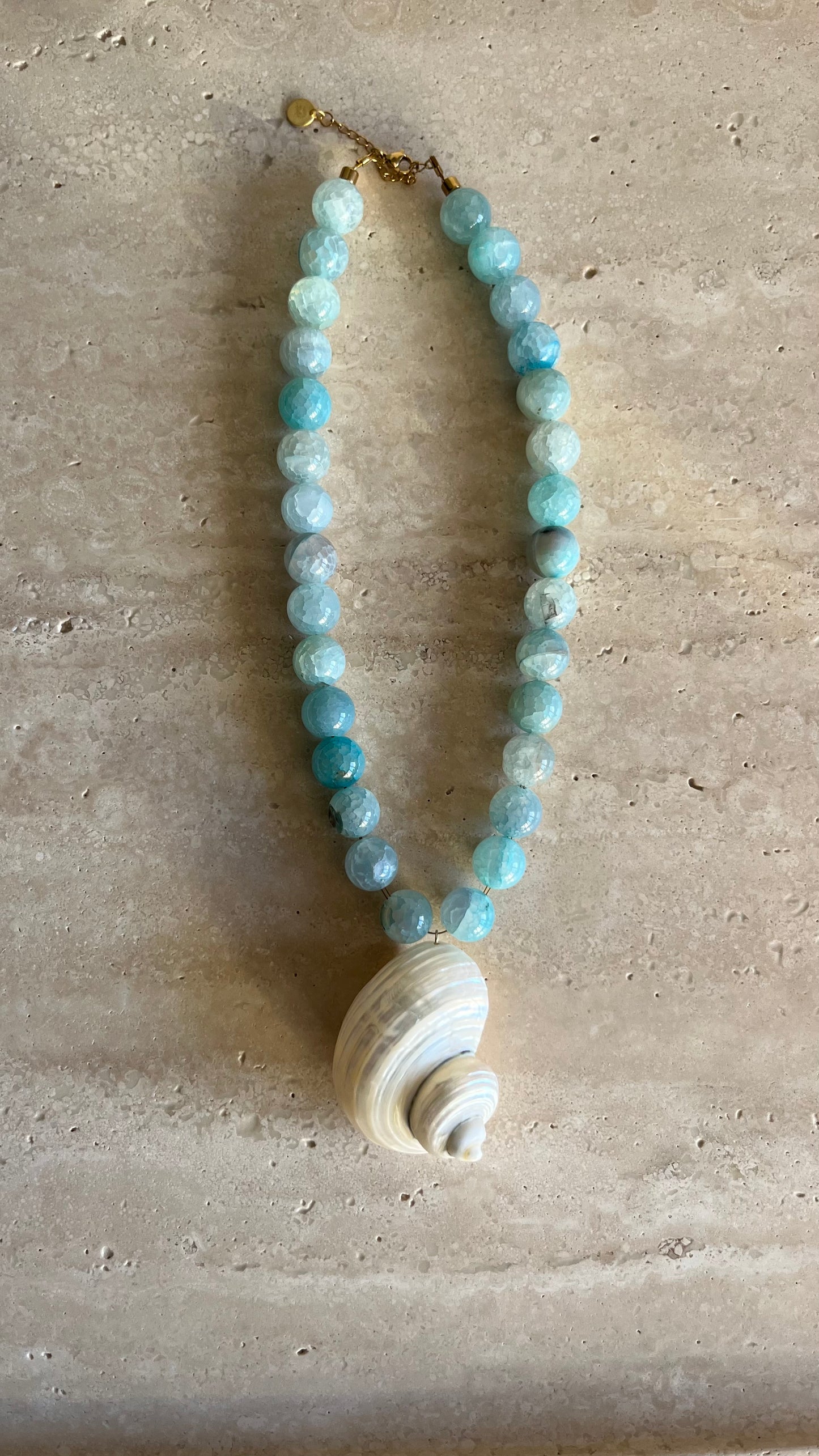 Island treasure necklace light aqua