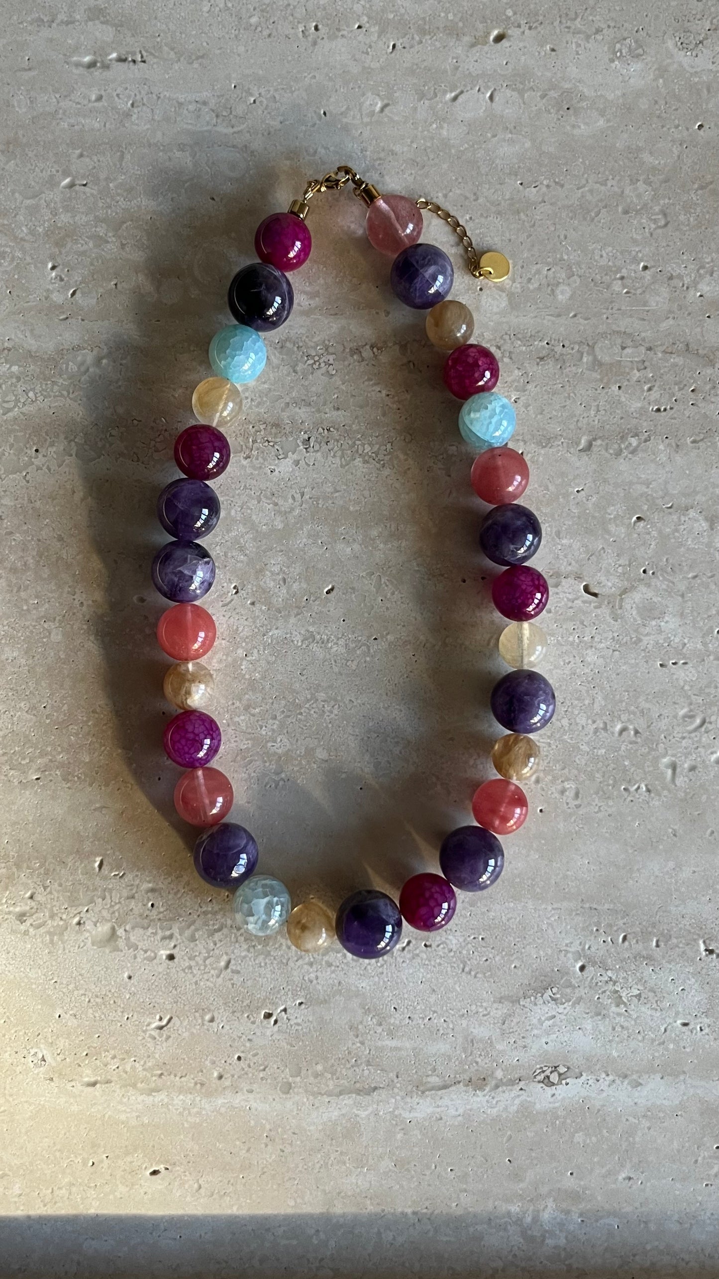 Island bloom necklace mixt color purple