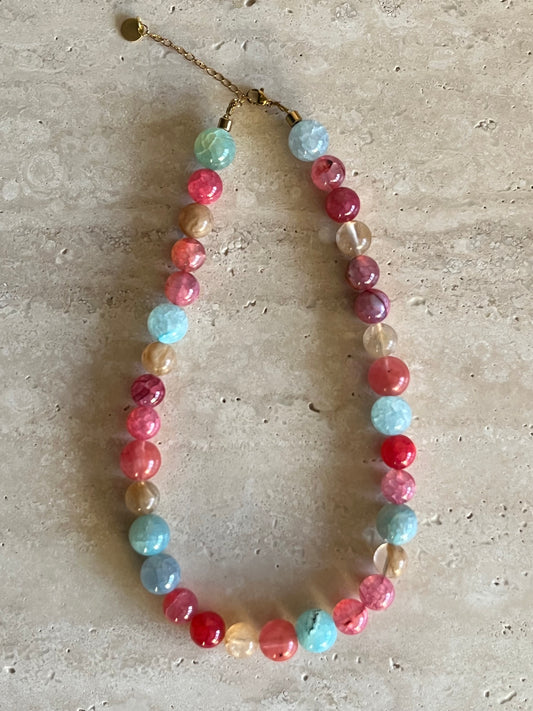 Island bloom necklace pink lagoon