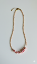 Pink coral necklace