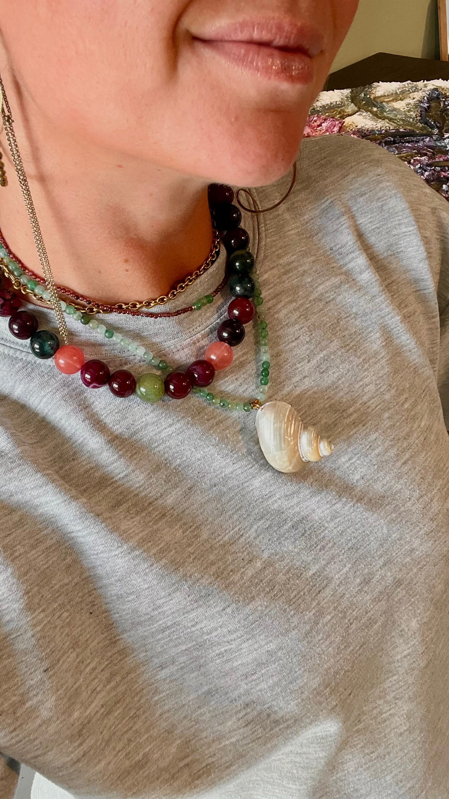 Island bloom necklace mixt color purple