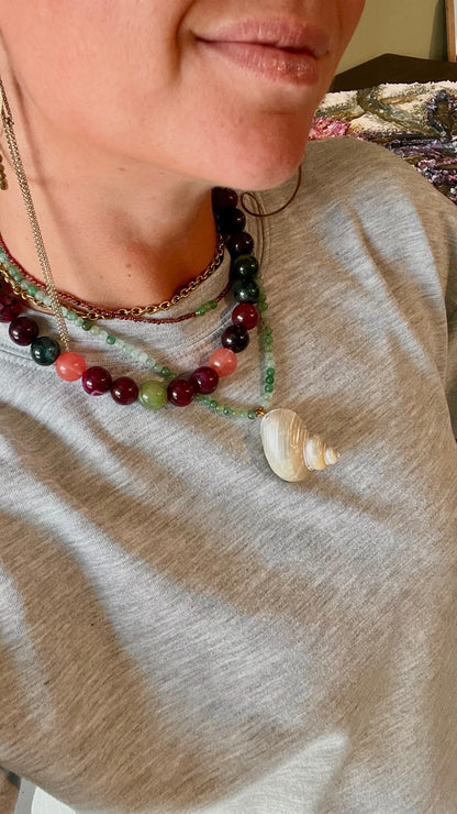 Island bloom necklace mixt color purple