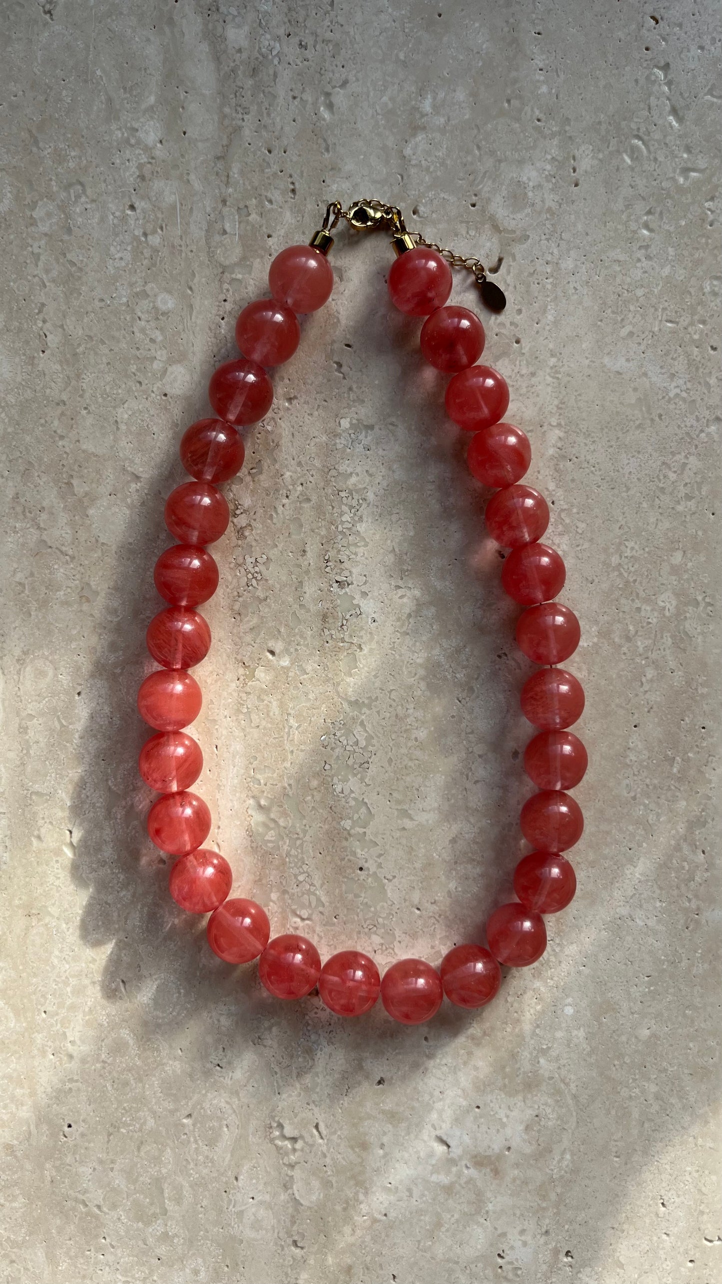 Island bloom necklace coral