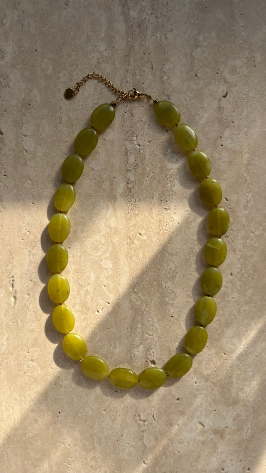 Faceted cube necklace