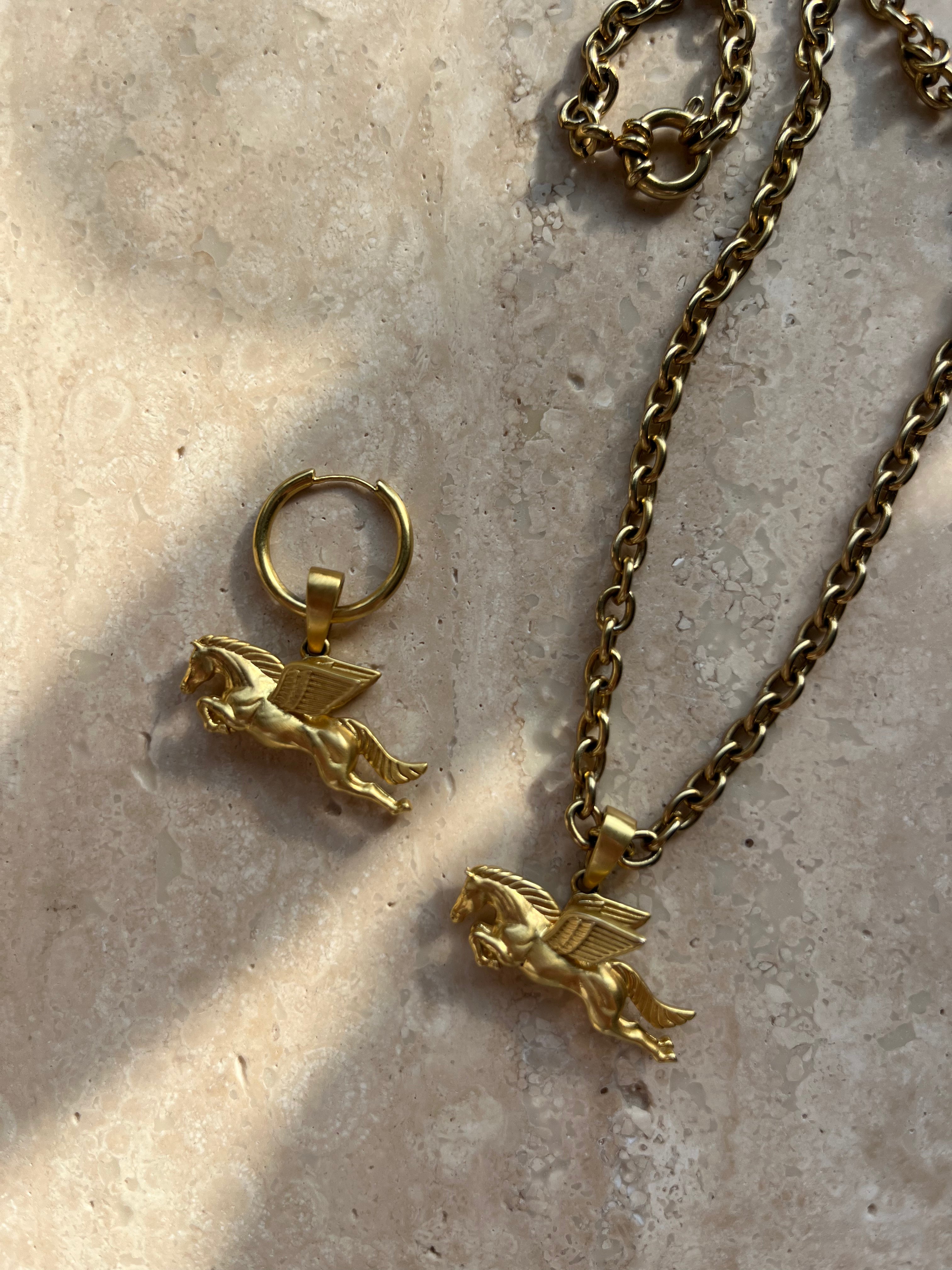 Pegasus one-piece earring