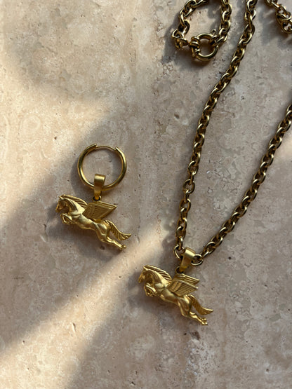 Pegasus one-piece earring