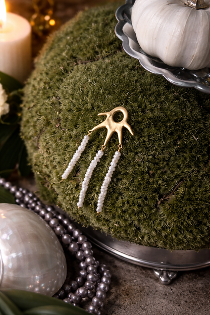 Sun charm one-piece earring