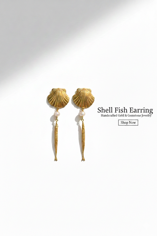 Shell fish earring