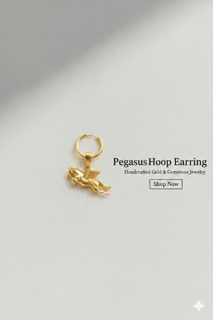 Pegasus one-piece earring