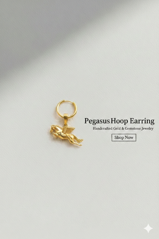 Pegasus one-piece earring