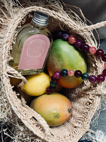 Island bloom necklace pink-green